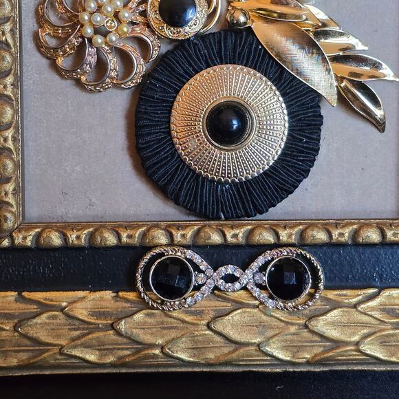 Handmade Framed Jewelry Art 8"W x 10"H - Picture 6 of 8